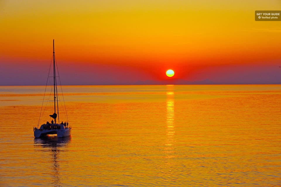 Santorini cruises sunset